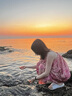 UR2025夏季新款女休閑波嬉風(fēng)碎花超寬松吊帶連衣裙UWH750032 玫粉印花 (偏寬松) M (M-L) 曬單實(shí)拍圖
