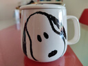 史努比（SNOOPY）陶瓷馬克杯?男女創(chuàng)意單柄帶蓋辦公杯情侶喝水子家用早餐牛奶咖啡杯?SNP5012-1?白色 曬單實(shí)拍圖