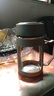 春夏季玻璃水杯禮物大容量男女生帶蓋泡茶飲水禮品杯家用 商務(wù)把手杯咖色 500ml 1只 曬單實(shí)拍圖