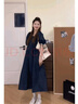 婧麒（JOYNCLEON）孕婦裙子夏季薄款連衣裙潮媽小清新孕婦夏裝小個(gè)子韓版孕婦裝 藍(lán)色 L 曬單實(shí)拍圖