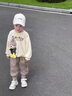 G.DUCKKIDS小黃鴨童裝女童套裝春秋季兒童衛(wèi)衣女寶寶小熊圓領(lǐng)套頭運動裝秋裝 米色 100尺碼2~3歲【90-100cm】cm 曬單實拍圖