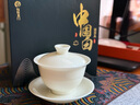 鈺銓龍門 玉潤冰清清韻蓋碗 德化傳統(tǒng)中國白純手工高端三才茶碗茶具禮盒裝 玉潤冰清--清韻蓋碗155ml 曬單實拍圖