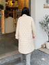 波司登（BOSIDENG）2025新款輕薄90鵝絨服女長(zhǎng)款小香風(fēng)菱格襯衫領(lǐng)保暖外套B250134188 柔光淺米|8F29 M 165/88A 體重約110-120斤 曬單實(shí)拍圖