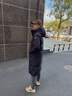 波司登（BOSIDENG）2025新款羽絨服男女同款過(guò)膝長(zhǎng)款連帽90絨面包服外套 黑青色|5978 L 170/92A 體重約120-140斤 曬單實(shí)拍圖