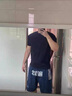 牧唯黑色正肩收袖口短袖男t恤夏季健身運(yùn)動速干棉內(nèi)搭顯肌肉健身半袖 黑色 把性價(jià)比拉滿 XL [建議125-140斤] 曬單實(shí)拍圖