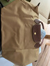 瓏驤（LONGCHAMP）新品 女士中號長柄可折疊手提單肩購物袋餃子包托特包女包 2605 089 P86 沙丘色 曬單實拍圖