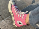 匡威（Converse）CONVERSE匡威 All Star七夕男女高幫帆布鞋西瓜紅玫紅色A08136C A08136C 37 曬單實拍圖