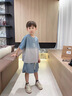 迪士尼寶寶男童夏裝套裝2025新款兒童中大童男孩漸變帥氣短袖兩件套夏季童裝 灰色 偏藍灰 130 建議120-130cm7-8歲cm 曬單實拍圖