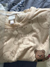貓人（MiiOW）【防螨抗菌純棉】女士睡裙睡衣女可愛小熊套頭家居服米白L 曬單實(shí)拍圖