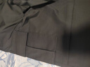 駱駝（CAMEL）直筒梭織工裝長褲女防潑水百搭傘兵褲 C24CA6L6619 幻影黑 L 曬單實(shí)拍圖