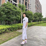 Foss Phil 八分褲男士秋季冰絲薄款潮流休閑寬松直筒運動速干七分褲子 718-1211淺灰 L 曬單實拍圖