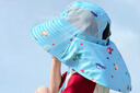 卡爾美（KELME）兒童防曬帽男女童遮陽(yáng)帽子寶寶夏季3-6-12歲太陽(yáng)帽海邊沙灘大帽檐 曬單實(shí)拍圖