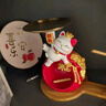 赟婭福袋招財(cái)貓鑰匙收納玄關(guān)擺件入戶門口家居客廳桌面裝飾品喬遷禮物 福袋招財(cái)貓置物架四件套E 曬單實(shí)拍圖