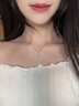 締晶S999銀項鏈女士高級感輕奢小眾精致2025新款生日禮物女生送女朋友 夢幻心月項鏈 曬單實拍圖