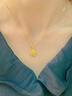 六桂福珠寶 LIU GUI FU JEWELRY星星黃金項鏈女1g足金2025年新款輕奢小眾純金吊墜生日禮物送女友 金重0.67g  纏繞星光吊墜 曬單實拍圖