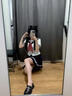 FIVE PLUS厚底樂福鞋女2025秋季新款英倫風一腳蹬增高小皮鞋漆皮黑色單鞋 黑色 37 曬單實拍圖