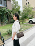 袋鼠卡拉真皮包包女士2025新款中老年女包媽媽斜挎小包包手機包單肩包輕便 棕色（手包+卡包+禮盒） 曬單實(shí)拍圖