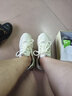 鴻星品尓克斷碼真皮老爹鞋女皮面防水秋冬新款踩屎感運動(dòng)鞋學(xué)生輕便軟底 米色升級版 38 曬單實(shí)拍圖