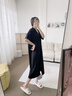 法黛琪莫代爾睡裙女夏季2025新款黑色開(kāi)衫短袖長(cháng)裙睡衣夏款新中式家居服 莫棉-JW34369-MM# M 曬單實(shí)拍圖