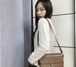 Chiecu Kscbn 輕奢包包女包牛皮單肩包新款斜挎小方包情人節(jié)生日禮物 焦糖色【送老婆送女友送媽媽】 曬單實(shí)拍圖