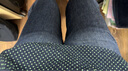 無印良品（MUJI）棉 漢麻 牛仔 寬版褲 女式牛仔褲 深藏青色  M  曬單實拍圖