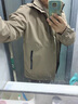 羅蒙男士夾克外套春秋季2025新款大碼寬松戶外登山服秋裝沖鋒衣上衣男 駝色 XL 曬單實拍圖