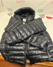 天石鵝鎧甲800蓬白鵝絨羽絨服男士短款連帽輕量排骨服2.0版G419G422 黑色 男款2.0升級 XL 曬單實拍圖