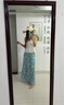 微光里連衣裙夏季女裝套裝海邊純欲度假風(fēng)抹胸背心碎花半身裙兩件套裙 【白色上衣+半身裙 S】 曬單實(shí)拍圖