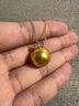 胖東來品質(zhì)南洋金珠吊墜菲律賓海水珍珠貝珠項鏈鍍18K金鑲鉆石 王妃款南洋金珠吊墜16mm 曬單實拍圖