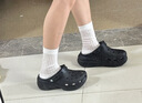 卡駱馳crocs洞洞鞋貝雅男鞋女鞋輕便耐磨一腳蹬拖鞋休閑鞋|10126 黑色-001 45 (290mm) 曬單實拍圖