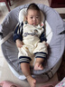 G. DUCKKIDS嬰兒衣服小熊連體衣開(kāi)春秋季裝新款男女寶寶超萌洋氣外出哈衣爬服 藏青色 80cm 曬單實(shí)拍圖