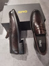 零度尚品Zero2025夏季新款男鞋商務英倫風皮鞋男平底辦公一腳蹬正裝結婚鞋 暗棕色 41 曬單實拍圖