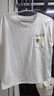 茵曼涼感光板刺繡休閑百搭T恤夏季女裝寬松圓領(lǐng)短袖上衣 米白色  L 曬單實(shí)拍圖