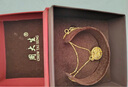 周大生黃金吊墜足金八寶羅盤福字蓮花掛墜項(xiàng)鏈送老婆送媽媽生日禮物女 吊墜金重約1.51g（贈(zèng)金色銀鏈 可換黑繩） 曬單實(shí)拍圖