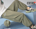 ASK JUNIOR男童2025夏休閑寬松百搭涼感運(yùn)動(dòng)褲百搭兒童束腳褲 軍綠色  150  曬單實(shí)拍圖