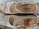 森達簡(jiǎn)約休閑涼鞋女夏商場(chǎng)同款行走平底涼鞋SZN01BL4 米白 35 曬單實(shí)拍圖