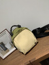 viney雙肩包女時尚手機斜挎包騎行包迷你貝殼包百搭書包輕便小背包潮 白拼綠色 戶外出游簡約高顏值旅行包 曬單實拍圖