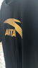 安踏（ANTA）短袖男女同款情侶t恤寬松休閑簡(jiǎn)約上衣體恤棉針織衫黑色純色 基礎黑-金色8112-6 L 曬單實(shí)拍圖