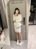 CHERY KALLY【寂靜荒島】潮牌厚底小白鞋女士2025新款休閑時尚真皮板鞋松糕鞋 米白色 Creamy white 37 曬單實拍圖