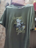 真維斯（JEANSWEST）短袖男t恤2025新款夏季日系動(dòng)漫風(fēng)寬松男士正肩綠色寬松純棉半袖 曬單實(shí)拍圖