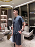 莫代爾睡衣男夏季莫代爾短袖長(cháng)褲男士夏天薄款三件套男款大碼家居服 F6808鉛黑色短袖+短褲+長(cháng)褲款 2XL 【建議體重160-180斤】 曬單實(shí)拍圖
