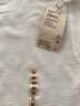 無印良品（MUJI） 女式 強捻網(wǎng)眼法國袖毛衣 女款背心25年夏季針織衫女裝 BA1QFA5S 米白色 M (160/84A) 曬單實拍圖