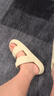 凡小如踩屎感軟底涼鞋女外穿女士一字帶涼鞋運(yùn)動(dòng)涼拖鞋EVA厚底女士拖鞋 米色39-40 曬單實(shí)拍圖