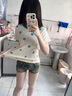 LDBE斜肩辣妹短袖t恤女夏季2025年新款顯瘦慵懶松弛感半袖上衣純欲風(fēng) 白色 M 【80-100斤】 曬單實(shí)拍圖