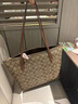 蔻馳（COACH）【官方授權(quán)店】奢侈品女包ZIP30系列托特包單肩手提包送女友禮物 4455IME74卡其棕色配色 曬單實(shí)拍圖