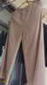 皮爾卡丹（pierre cardin）蠶絲闊腿褲女夏季薄款中年顯瘦媽1媽寬松休閑褲高腰九分褲 淺灰 XL 建議115-125斤 曬單實拍圖
