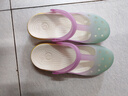 JDOV防滑包頭拖鞋女款護士洞洞鞋外穿夏季軟底孕婦涼鞋果凍鞋沙灘鞋厚 漸變蘭 36 曬單實(shí)拍圖
