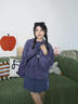 鉑吶苓防曬衣騎行露營(yíng)女夏季2025新款輕薄透氣寬松百搭潮流連帽上衣 連帽防曬服【紫色】 M 90-100斤 曬單實(shí)拍圖