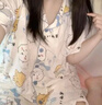 嘉綢chiikawa睡衣女款夏季卡通學(xué)生ins日系可愛烏薩奇吉伊小八套裝家 4171雙短輕松熊 M 80-100斤 曬單實拍圖