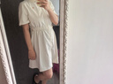 Teenie Weenie小熊女裝白色連衣裙2025年夏季新款簡(jiǎn)約氣質(zhì)通勤學(xué)院裙子 乳白色 L 曬單實(shí)拍圖